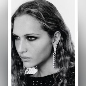 Zara Silver Chain Buckle Earrings